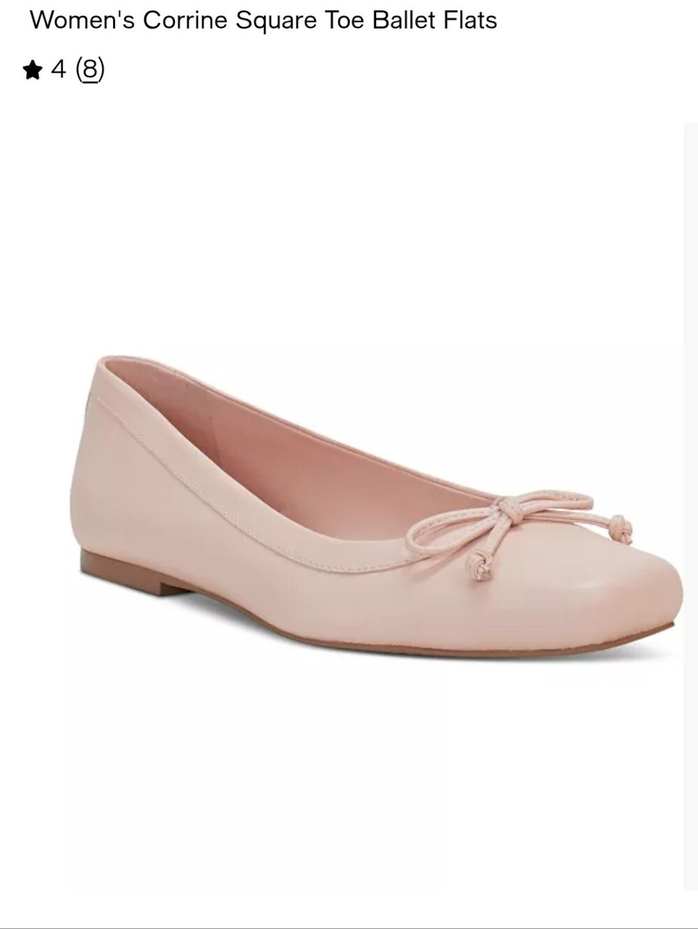 Vince Camuto Corrine Ballet Flat Blush Pink Size 6 Square Toe